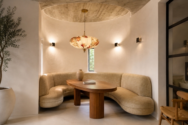 Banquette de repas suspendue