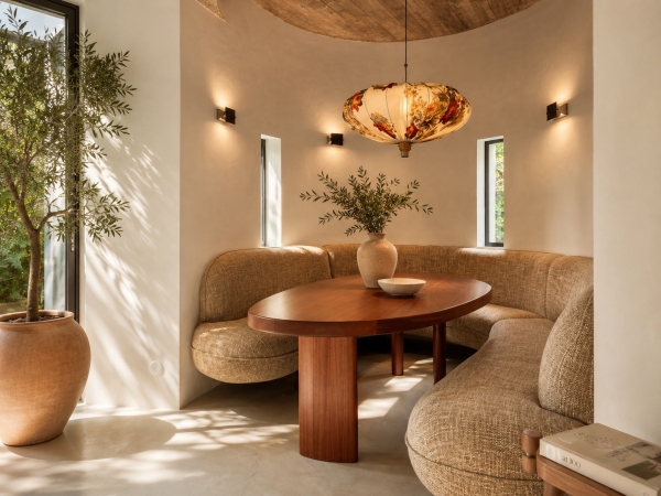 Banquette de repas suspendue