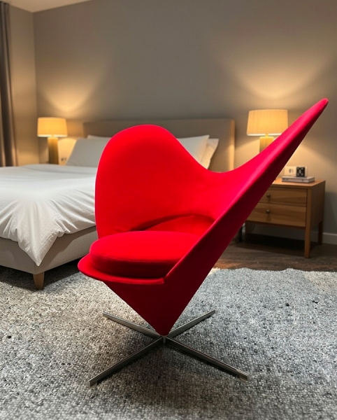 Restauration fauteuil Heart Cone de Verner Panton