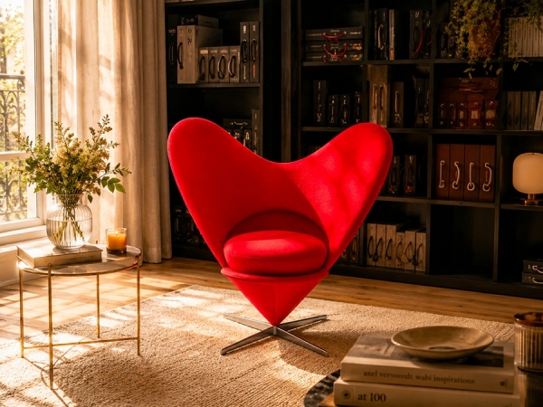Restauration fauteuil Heart Cone de Verner Panton