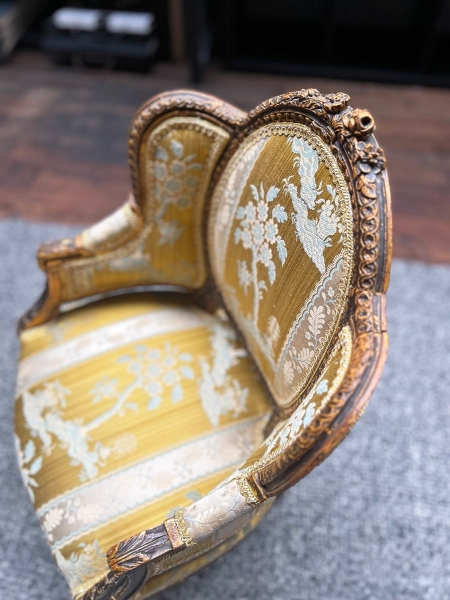 Restauration d'un fauteuil d'enfant d'époque Louis XVI